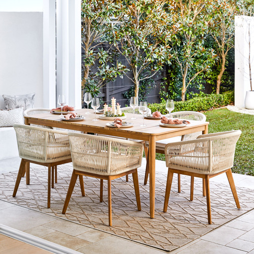 6 seater outdoor dining deals table and chairs